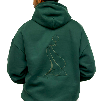 Forest Green Mirage Hoodie Back Art