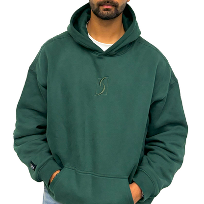 Forest Green Mirage Hoodie Front Logo